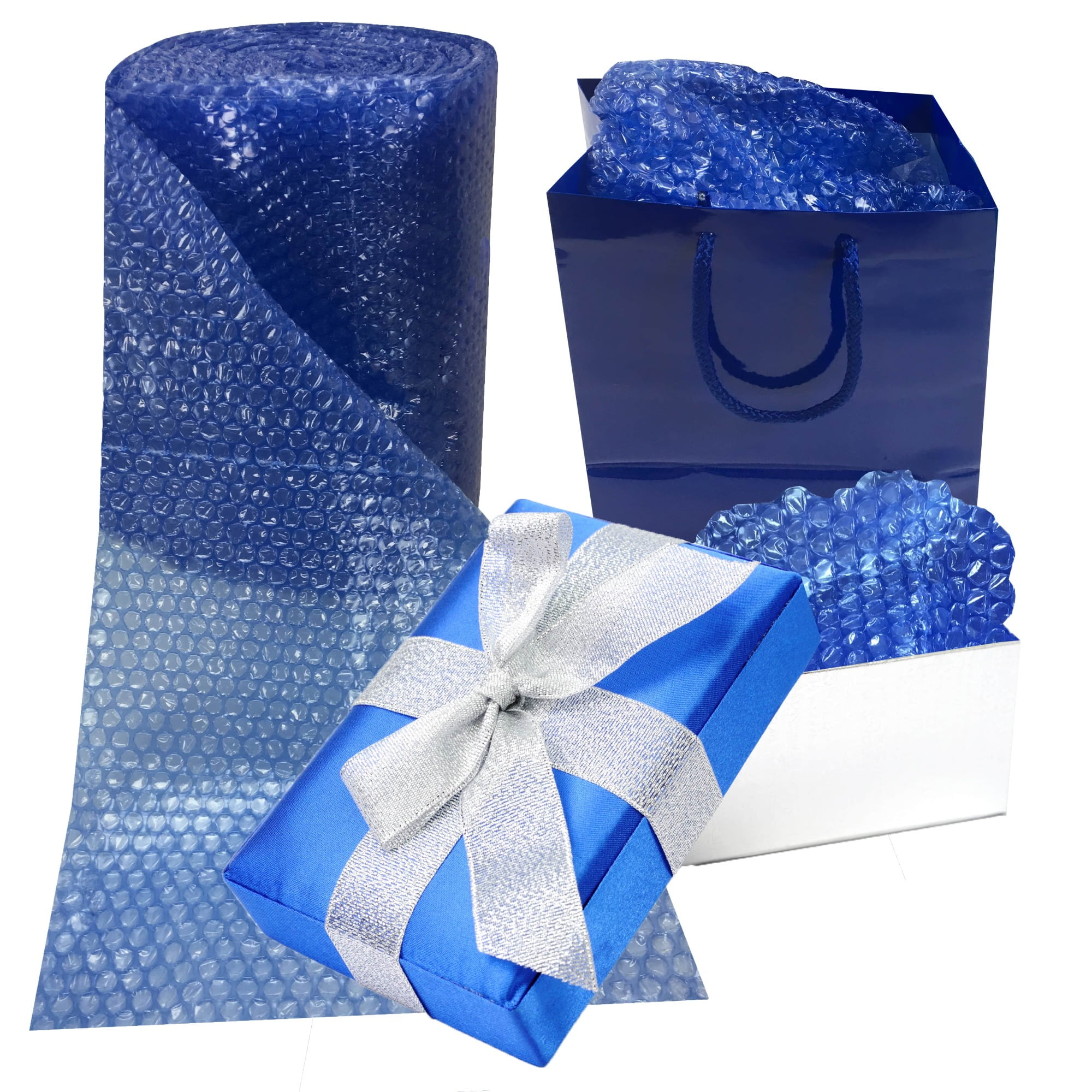 uBoxes 30-Feet Roll Blue Bubble Small 3/16" Wrap x 12" Wide