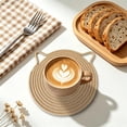 thumbnail image 4 of Woven Round Placemats with Thermal Insulation – Durable, Heat-Resistant Table Mats for Kitchen and Dining Room Settings, 4 of 5