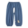thumbnail image 3 of jiaxiM Boys Cotton Linen Harem Pants Elastic Waist Loose Lightweight Breathable Long Bloomers Kid Summer Casual School Joggers Baggy Beach Trousers, 3 of 5