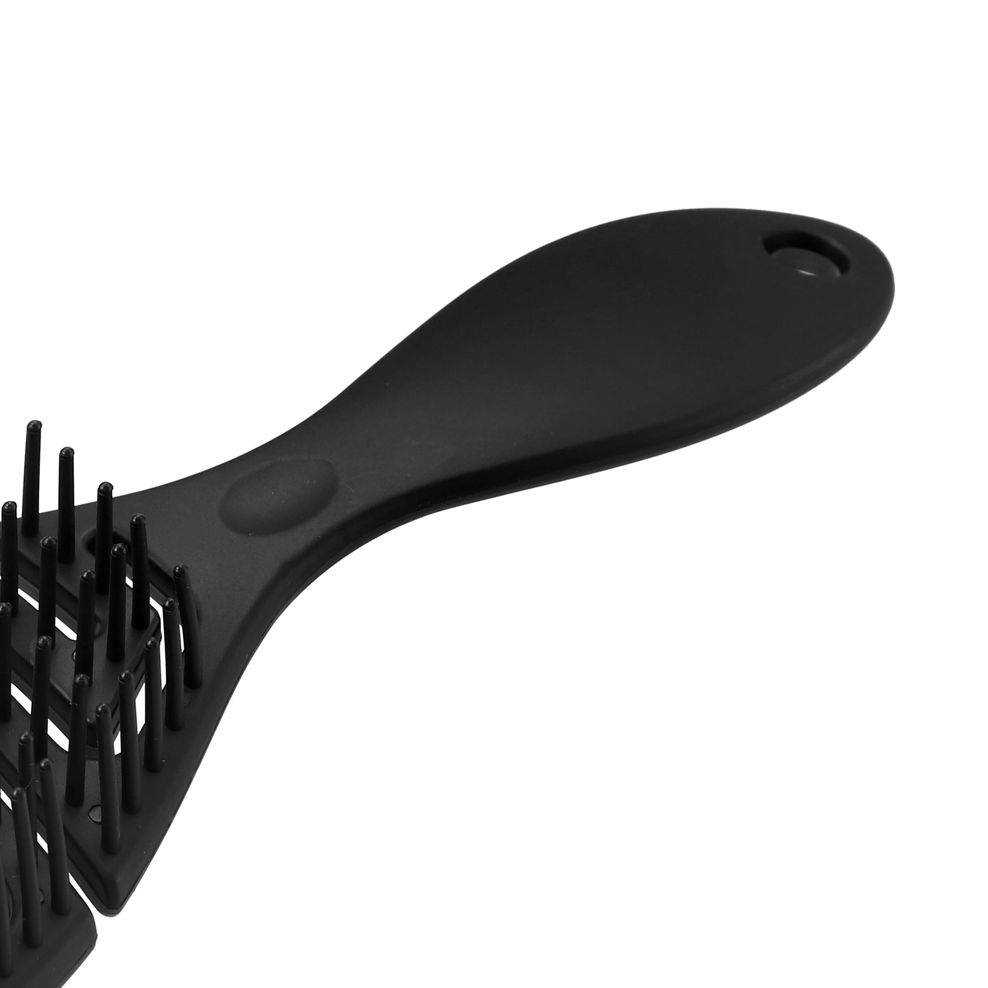 Unique Bargains Grid Hair Comb Detangler Need to Vent Detangling Brush Rubber Black