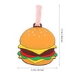 thumbnail image 2 of PENIKOKO Cute Hamburger Shaped Lightweight PVC Luggage Bag, Travel Suitcase for Women and Men, 2 of 8