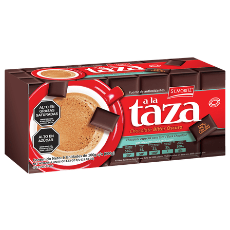 St. Moritz Chocolate A La Taza – 6 Tablets of 100g Each, Venezuelan Hot Cocoa