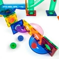 thumbnail image 3 of PicassoTiles Marble Run 100 Piece Magnetic Tile Race Track Toy Play Set STEM Building & Learning Educational Magnet Construction Child Brain Development Kit Boys Girls Age 3 4 5 6 7 8+ Years Old Toys, 3 of 7