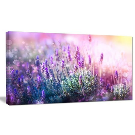 Art On Wrapped Canvas - Design Art 'Growing and Blooming Lavender' Graphic Art on Wrapped Canvas