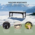thumbnail image 4 of WestinTrends Malibu 46" length backless Outdoor Garden Bench, Black, 4 of 14