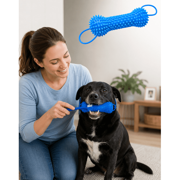 Toothbrush Helper for Dogs, Bite & Brush Dental Prop for Easier Cleaning