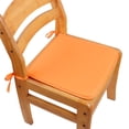 thumbnail image 2 of FEOLGEHLY Foam Chair Cushion with Straps, Seat Cushions for Office Chairs, Dining Room Chairs, Outdoor Seat Cushions for Patio Chairs, Breathable Seat Cushions for Home Office 16x16 in (Orange), 2 of 10