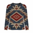 thumbnail image 2 of Craaazy Women's Casual Western Prints Oversized Crew Neck Long Sleeve Tops Gifts, 2 of 4
