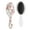 White-723, variant on Floral Sunflower Pattern Hair Brush, Rustic Farmhouse Style Detangler with Vintage Yellow Bloom Design