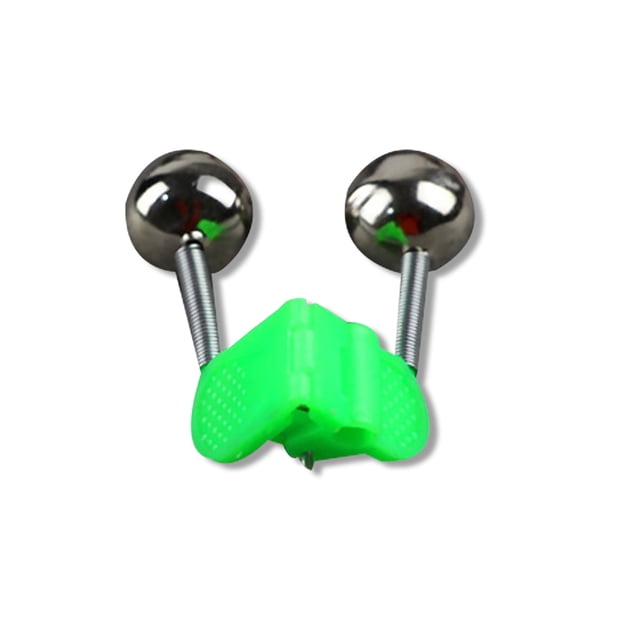 Wosthever Campanas en gemelas, alarmas de mordedura de pesca, pesca nocturna al aire libre, pinzas de punta de varilla de Metal sensibles Pescar Verde
