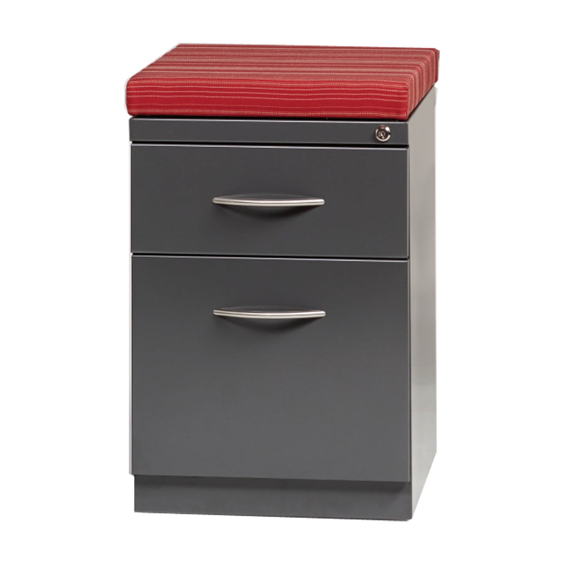 Hirsh Pro 20" Deep Mobile Pedestal File Cabinet 2 Drawer Box-File, Letter Width, Charcoal