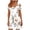 White, variant on Lovzfmll Sundress for Women, V-Neck Short Sleeve with Cold Shoulder & Print, Casual Vacation Mini Dress Khaki, S