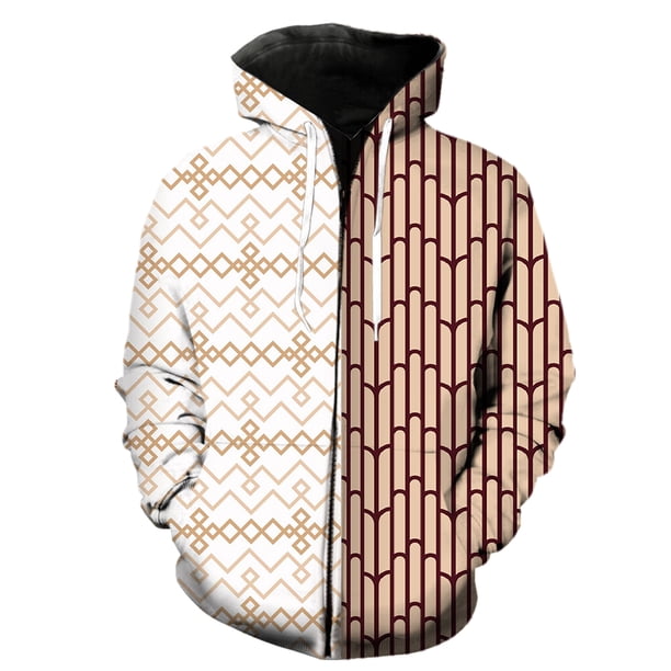 Sudadera con capucha y cremallera con estampado abstracto para hombre, informal, con estampado 3D para adolescentes, gran oferta 2024, sudaderas divertidas Harajuku, camisetas de moda hip hop geniales