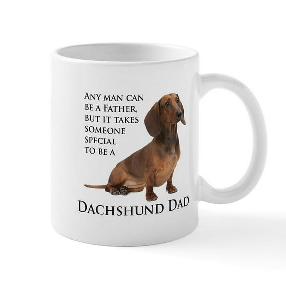 CafePress - Dachshund Dad Mug - 11 oz Ceramic Mug - Novelty Coffee Tea Cup