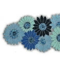 thumbnail image 5 of Handmade Beaded Table Runner, Blue Floral Table Runner, Spring Tableware 13X36 Inch, 5 of 9