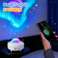 thumbnail image 3 of Galaxy Stars Projector with Bluetooth Speaker, High End Star Projector, Northern Lights Aurora Projector with Moon, Mood Ambient Lighting for Bedroom (USB-C power Bluetooth-white), 3 of 8