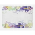 thumbnail image 1 of Floral Bath Mat, Classic Petals Pastel Toned Seasonal Florets Blooming Flowers Spring Print, Non-Slip Plush Mat Bathroom Kitchen Laundry Room Decor, 29.5 X 17.5 Inches, Purple Pale Green, Ambesonne, 1 of 2