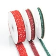 thumbnail image 2 of Xiao Hua Cinta navideña: 1 pieza de cinta tejida roja, de 0,59 pulgadas de ancho y 10 yardas de largo, ideal para decoraciones navideñas y de bricolaje, cinta para envolver regalos de Navidad., 2 of 5
