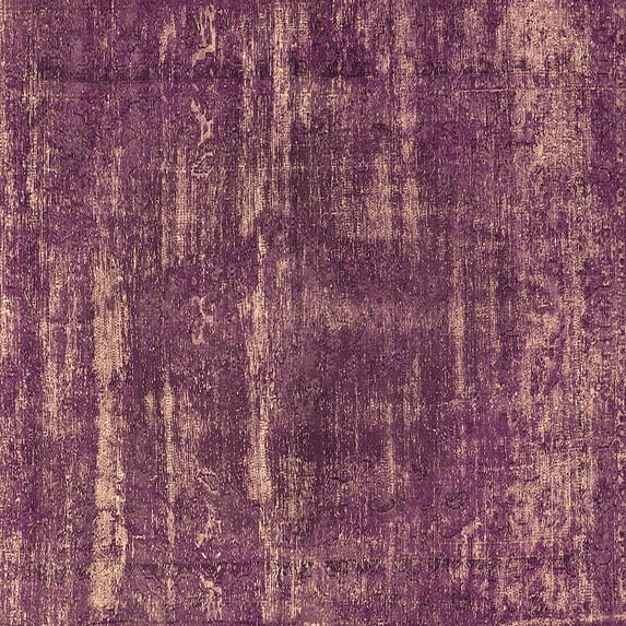 Ahgly Company Indoor Square Oriental Brown Industrial Area Rugs, 5' Square