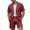 Brick Red, variant on IWRICH Summer 2 Piece Suits for Men Short Sleeve Tuxedo Blazer Wedding Party Jackets and Elastic Waist Shorts Casual Outfits Blue S