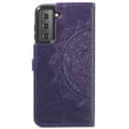 thumbnail image 3 of Feishell Embossed PU Leather Wallet Phone Case for Samsung Galaxy S23 Plus 6.6 inch,Full Protection Magnetic Clasp Flip Stand Card Slots Shockproof Protective Cover with Hand Strap,Purple, 3 of 17