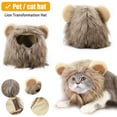 thumbnail image 2 of LNKOO Cat Lion Mane Wig Costume Christmas Little Dog Lion Hair Adjustable Washable Funny Pet Puppy Dress Up Hat Cute Kitten Kitty Hair Mane with Ears for Cat Lovers, 2 of 8