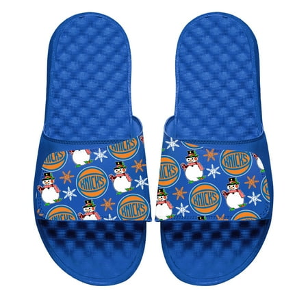 

Youth ISlide Blue New York Knicks Holiday Pattern Slide Sandals