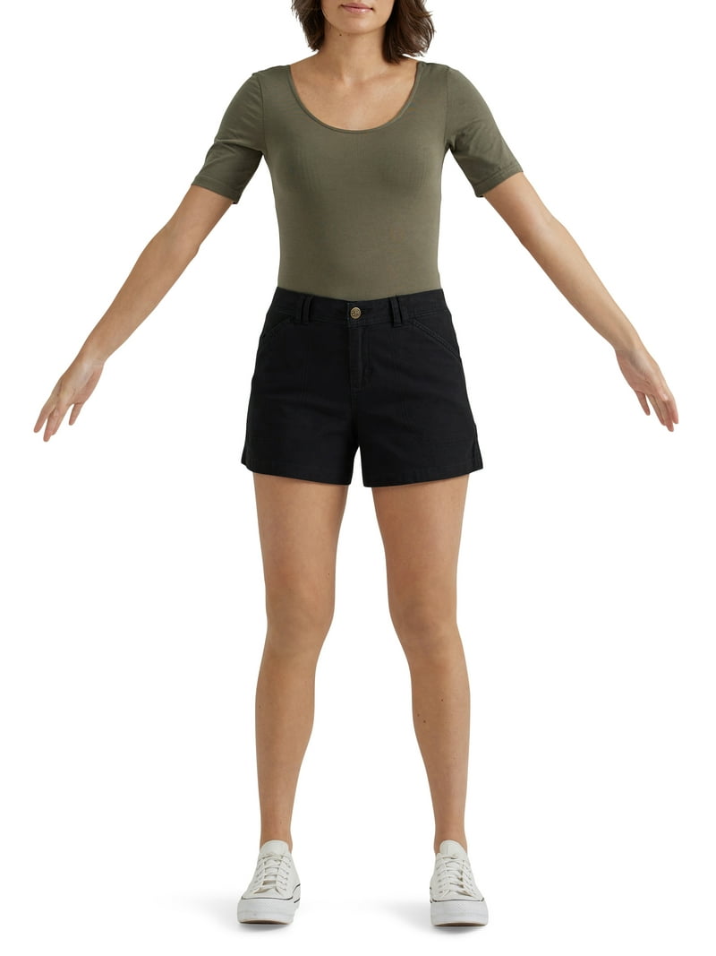 ★ Leey★ DOUBLE LINE BANDING SHORTS P0000EGW Lee® Women's Legendary Mid Rise Carpenter Short with Hammer
