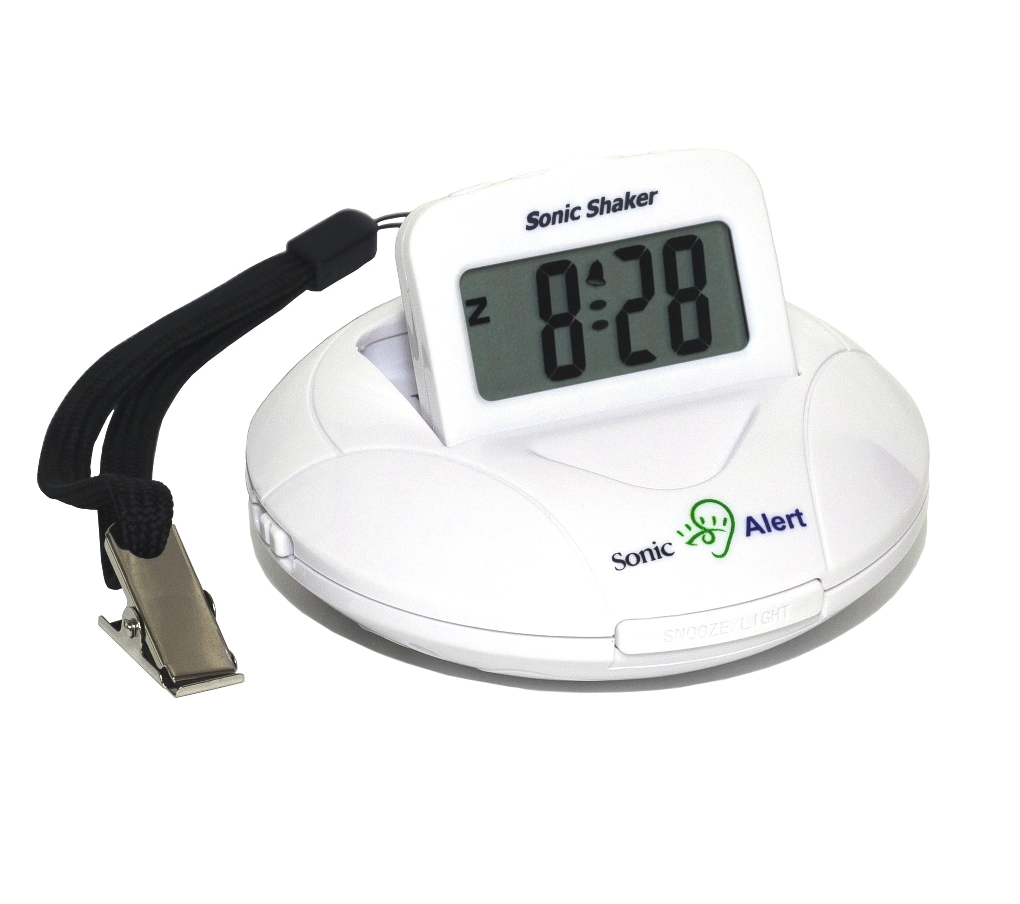 Sonic Shaker SBP100 Portable Loud Vibrating Alarm Clock - White ...