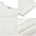 thumbnail image 5 of UVN Womens Summer Tops Short Sleeve V Neck Blouses Ladies Casual Waffle Knit Trendy Tunic Shirts, 5 of 8