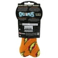 thumbnail image 6 of Mighty Medium Orange Bone Durable Squeaky Fleece No Stuff 2 Pack Dog Toy, 6 of 11