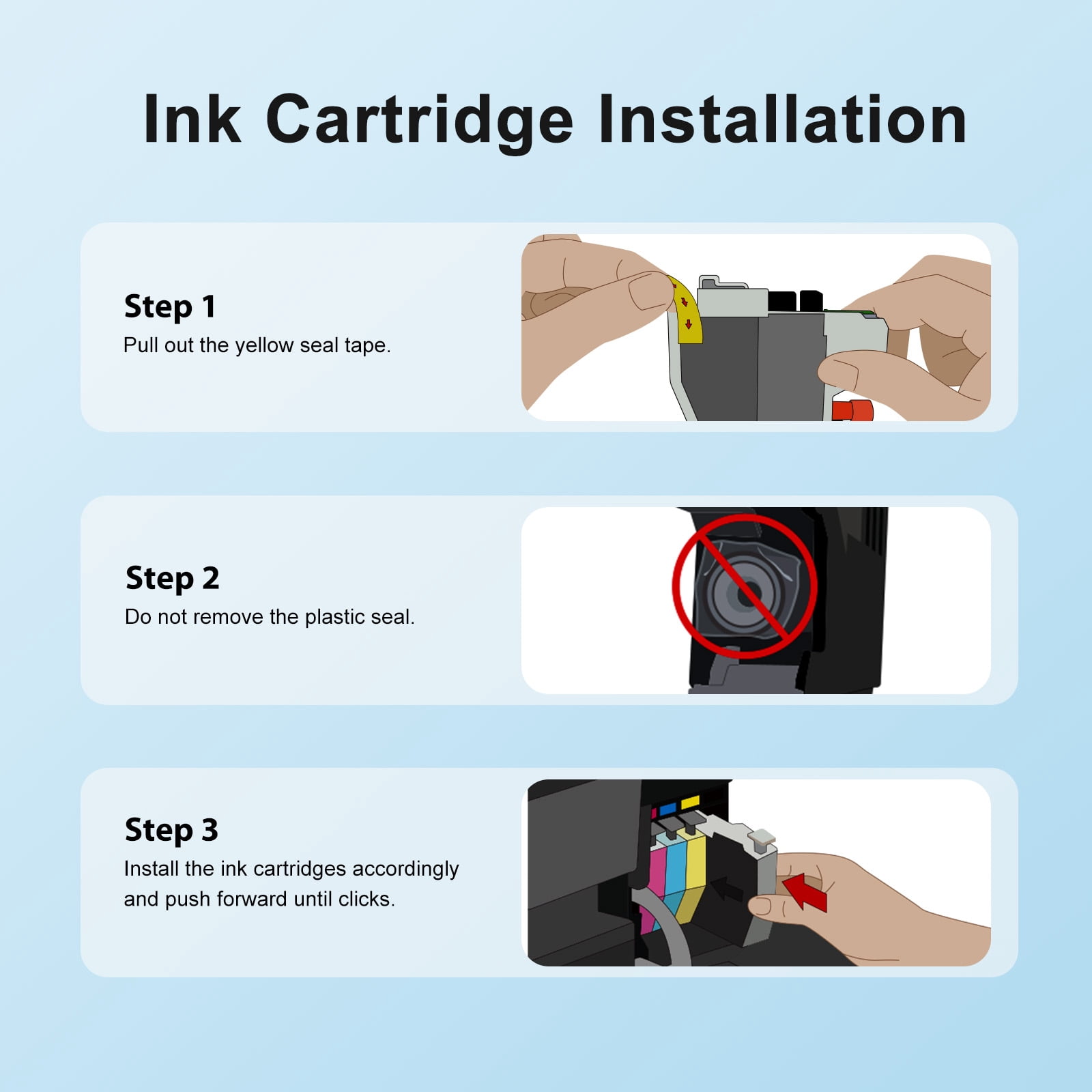 LC406XL LC406 Ink Cartridge Compatible for Brother MFC-J4335DW MFC-J5855DW Printer 406XL for MFC-J6555DW MFC-J4535DW MFC-J6955DW MFC-J4345DW MFC-J5955DW - 4 Pack Black Cyan Magenta Yellow
