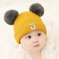 thumbnail image 6 of Visland Baby Boys Girls Beanie Hat, Fashion Casual Solid Color Cute Plush Balls Soft Skin-friendly Cozy Knitted Autumn Winter Head Warm Cap for Birthday Party Christmas Daily Wear (6 Months - 3 Years), 6 of 8