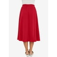 thumbnail image 2 of Jessica London Women's Plus Size Soft Ease Midi Skirt, 2 of 6
