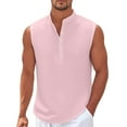 thumbnail image 1 of Débardeur d'Été à Rayures pour Hommes Col Rond Sans Manches Blouse, 1 of 6
