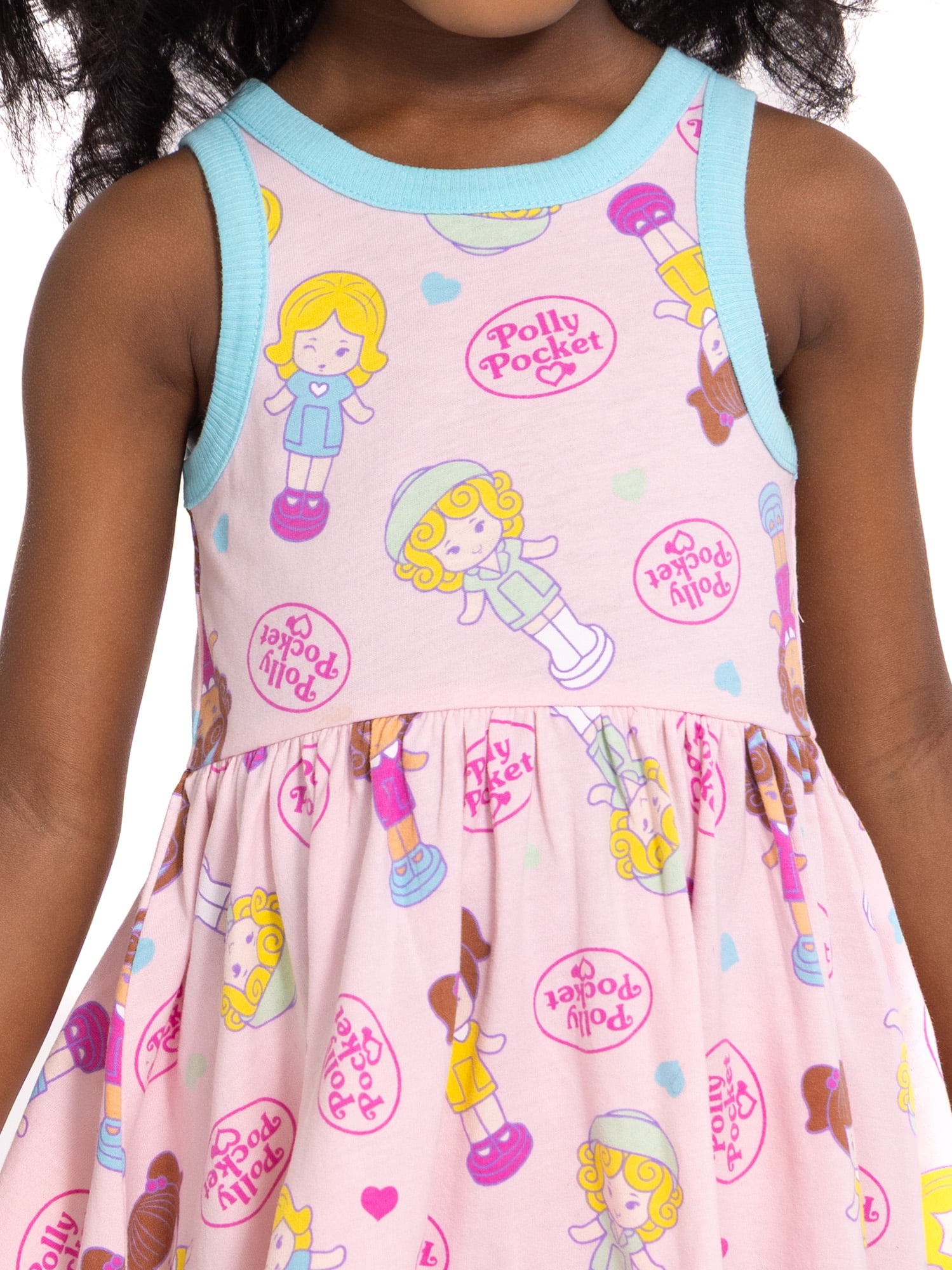 Polly Pocket Toddler Girls Allover Print Graphic Tank Dress, Sizes 12M-5T