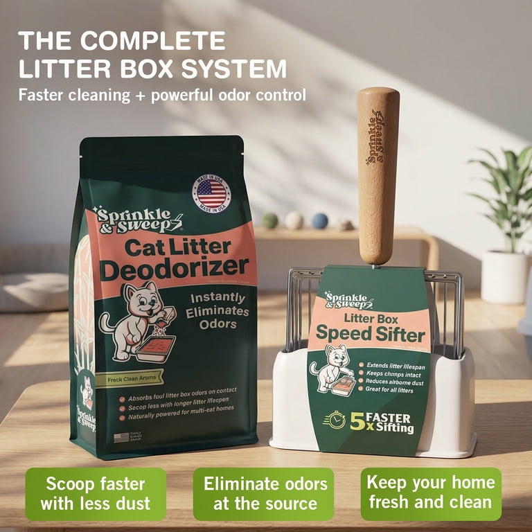 Sprinkle & Sweep Litter Box Speed Sifter With Stand photo 7