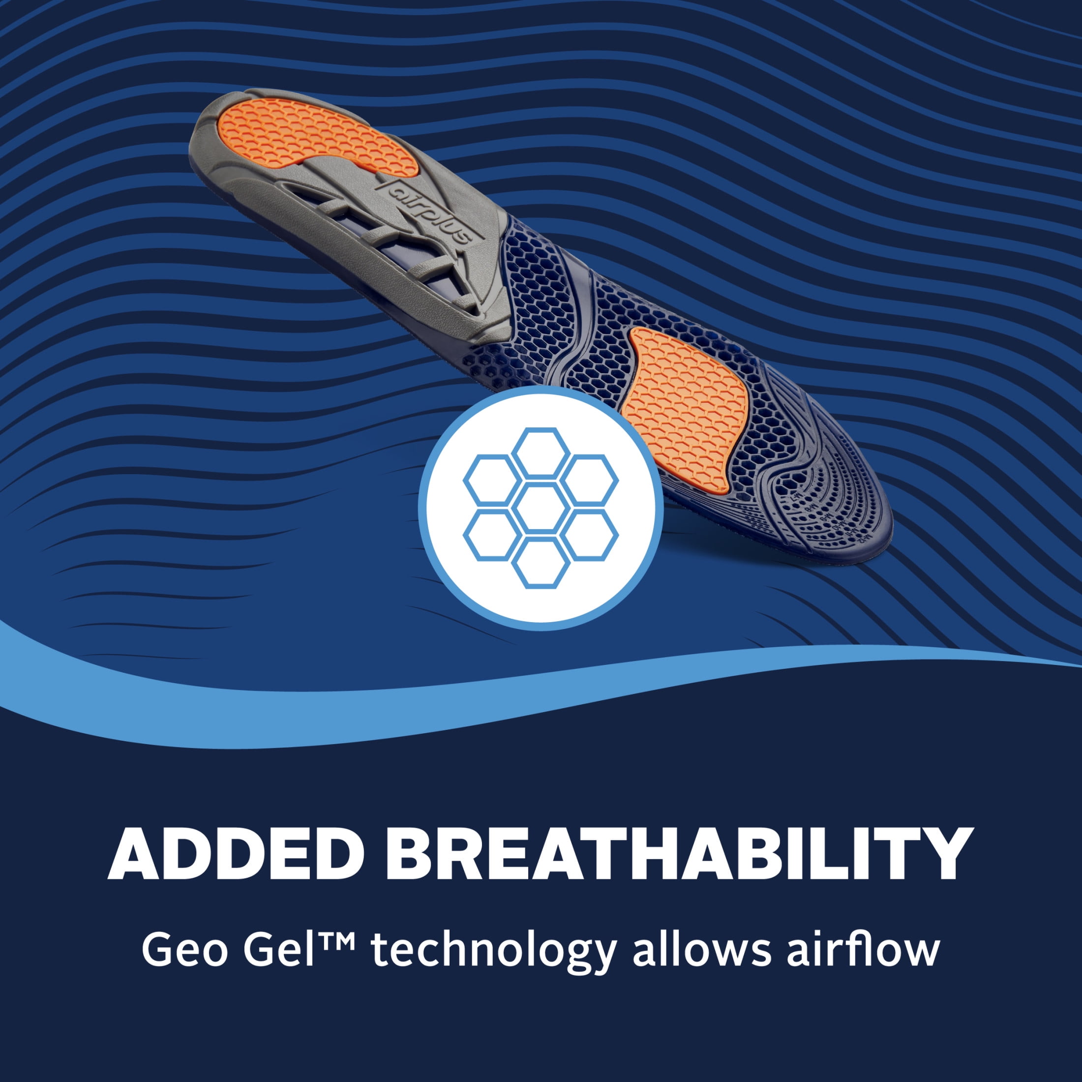 Airplus Comfort & Support Gel Insole for Men, 1 Pair, Size 7-13