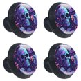 thumbnail image 2 of 4 Pcs Skull Knobs for Kitchen Cabinet Cupboard Dresser Bookcase Drawer Pulls Handles Round Home Decor, 2 of 8