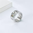 thumbnail image 3 of PAMTIER Men's Women's Stainless Steel 11MM Classic Love Rainbow Wedding Band Gay Lesbian LGBT Pride Rotatable Ring Silver Size 10, 3 of 6