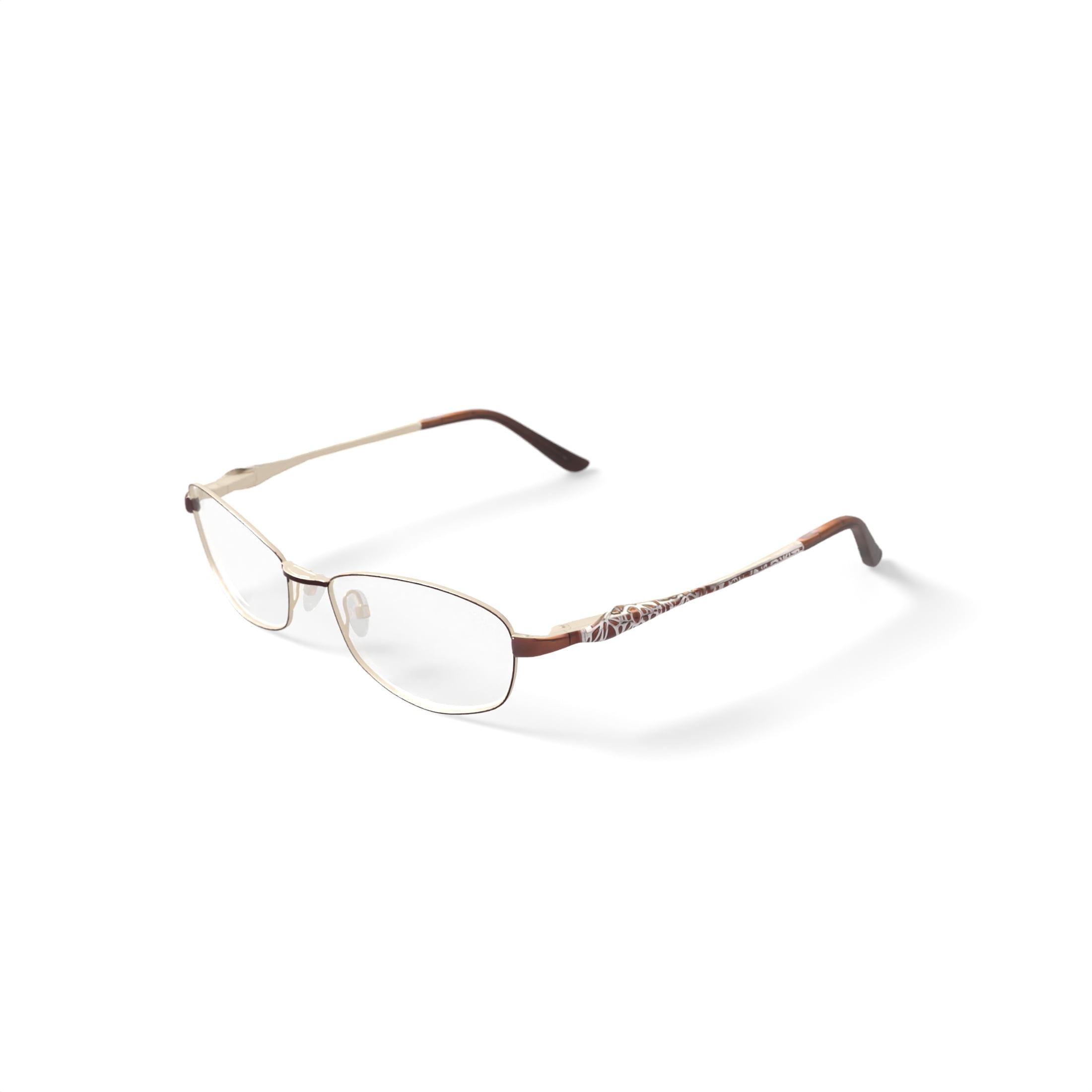 EasyClip Women’s S3209 Oval Prescription Eyeglasses with Case, Brown