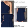 thumbnail image 3 of Vestido De Corte Casual, Cintura Alta, Vestido Con Abertura, Farol, Mangas Largas, Un Hombro Para Fiestas. ANGGREK Otros, 3 of 5