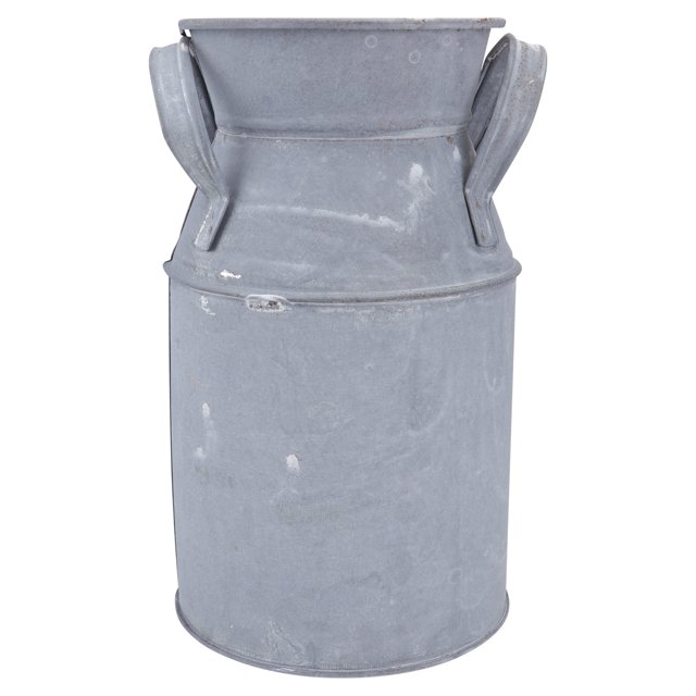 1PC Flower Bucket European Style Vintage Iron Sheet Floral Pot Succulent Plant Container (Silver)