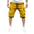 thumbnail image 2 of pstuiky Pantalones cortos de gimnasio, Pantalones cortos de trabajo rectos y holgados con múltiples bolsillos de moda de verano para hombre Pantalones cortos de baloncesto, 2 of 6
