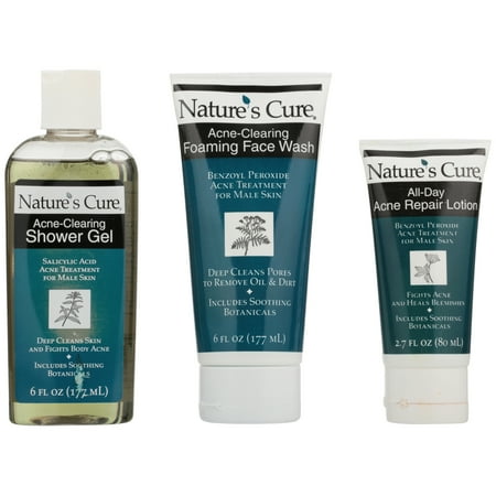Nature's Cure® Anti-Acne Face & Body Shower Kit 3 pc Pack