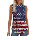 thumbnail image 2 of Womens Red White and Blue Tank Tops Fourth of July Tanks Memorial Day Tank Top Women Red White and Blue Women Tops Women's Printed Sleeveless Round Neck Pullover Casual Fashionable Tank Tops, 2 of 5