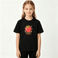 thumbnail image 2 of Cute Strawberry Girls Graphic Tee Berry Sweet Fruit Lover Summer Gift 100% Cotton Kids Short Sleeve T-Shirt 4-13Y, 2 of 5