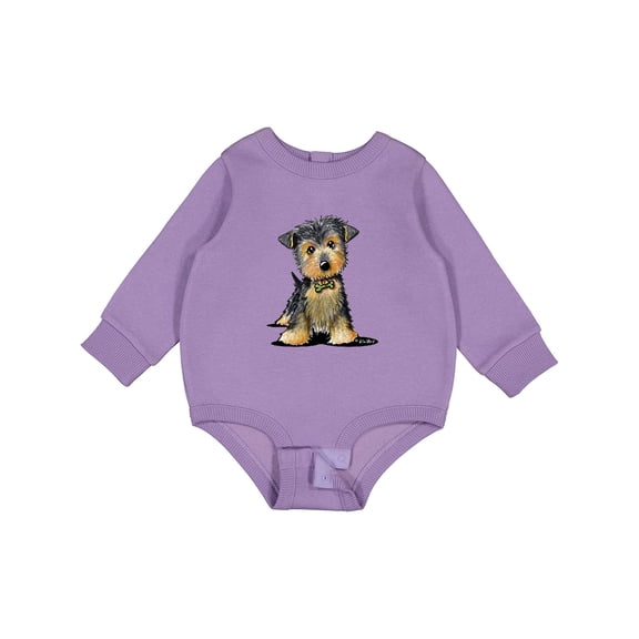 Inktastic Little Gent Yorkie Baby Fleece Bodysuit