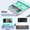 thumbnail image 4 of FIEWESEY for Samsung Galaxy Z Flip 4 Case,with Hinge Cover & Slide Camera Cover, Flexible Bumper & Hard Back Military Grade Shockproof Phone Case for Samsung Galaxy Z Flip 4 5G (Pink/Green), 4 of 6