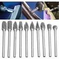 thumbnail image 5 of Professional Rotary Chisel Kit, Double Cut Tungsten Carbide Polishing Bits For Low Density Material, Alloy Tungsten Steel Deburring Tools Compatible With Dremel And Most Rotary, 5 of 5